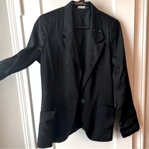 Allen B Satin Rhinestone Blazer